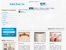 Tablet Screenshot of ambalhometex.com